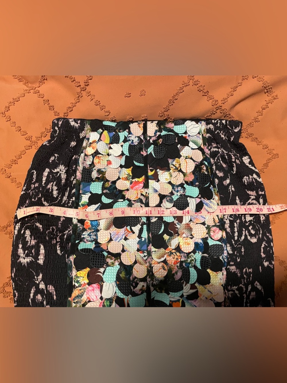 Anthropology Beguile by Byron Lars Black Pencil Skirt with Multicolor Panel - Picture 5 of 5